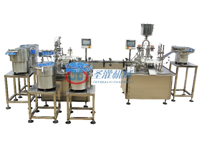 SGNJ-3 type three piece external agent gel push rod combined filling and sealing production line